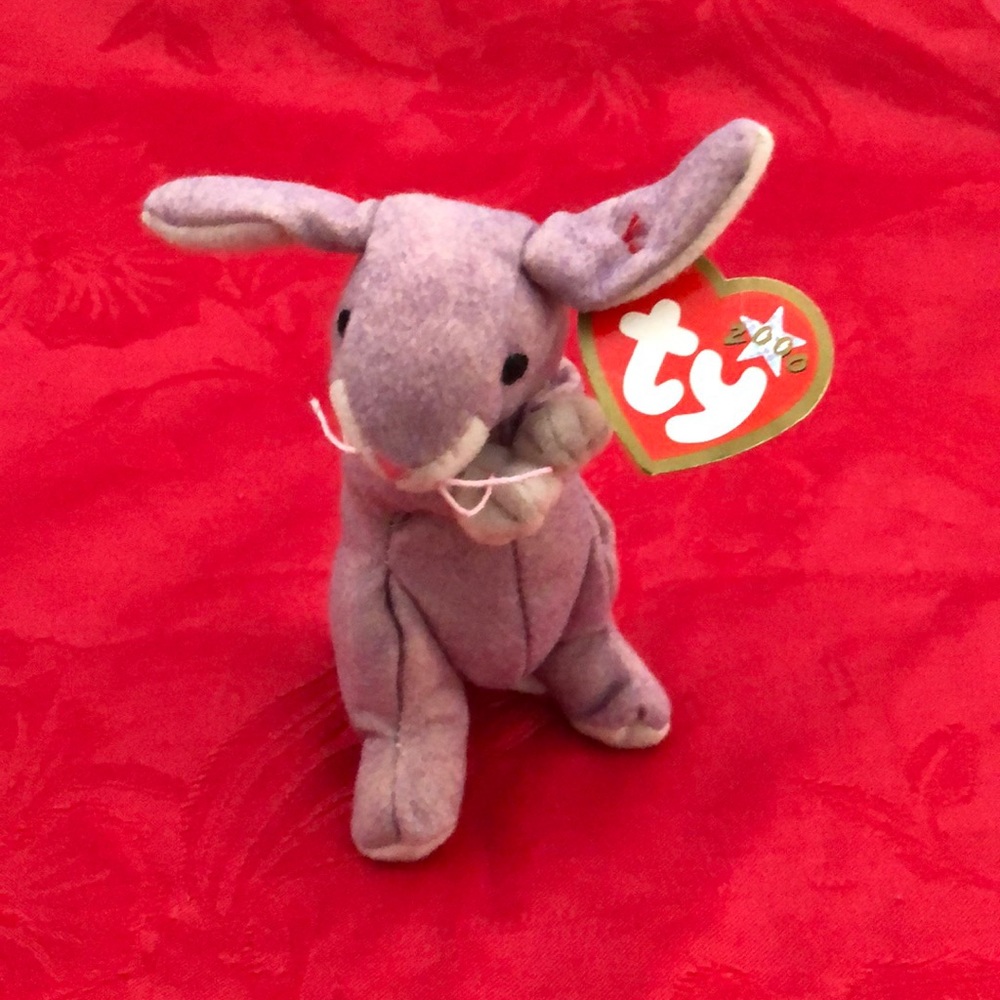 ❤️ 3/$20 ❤️ Teenie Beanie Babies Springy the Lavender Bunny